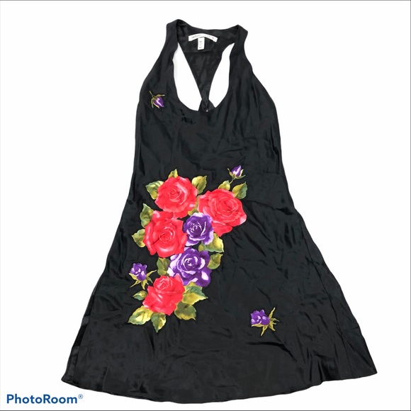 Victoria's Secret Other - Vintage Victorias Secret Black Silk Rose Nightgown